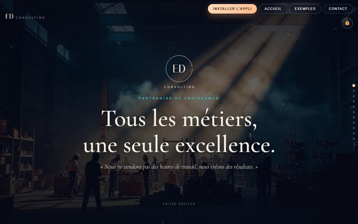 Capture du site ED Consulting